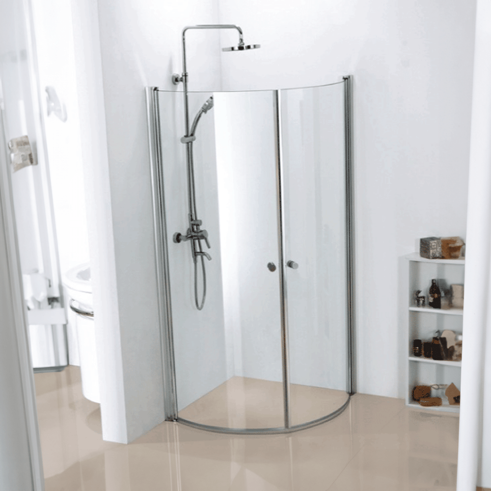 Buồng tắm đứng tròn (cửa mở) MANHATTAN MK4222 + đế Curved Marble