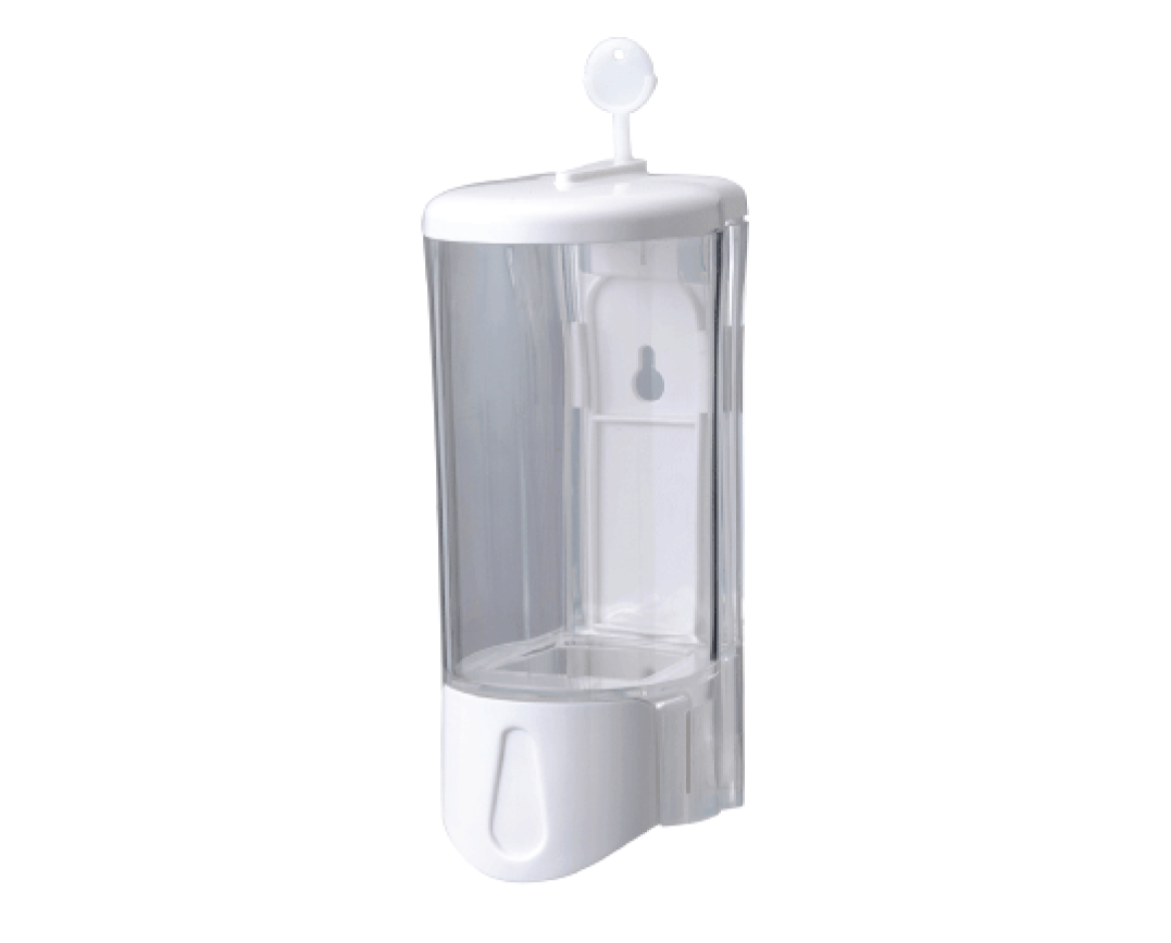 Hộp nhấn xà phòng gắn tường (trong suốt) ATMOR DH-SBD-101W