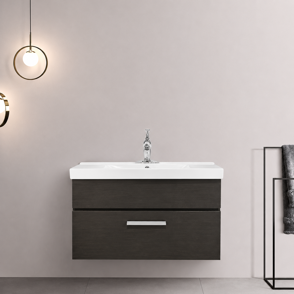 Bộ tủ lavabo gỗ ATMOR (Hộc Kéo)