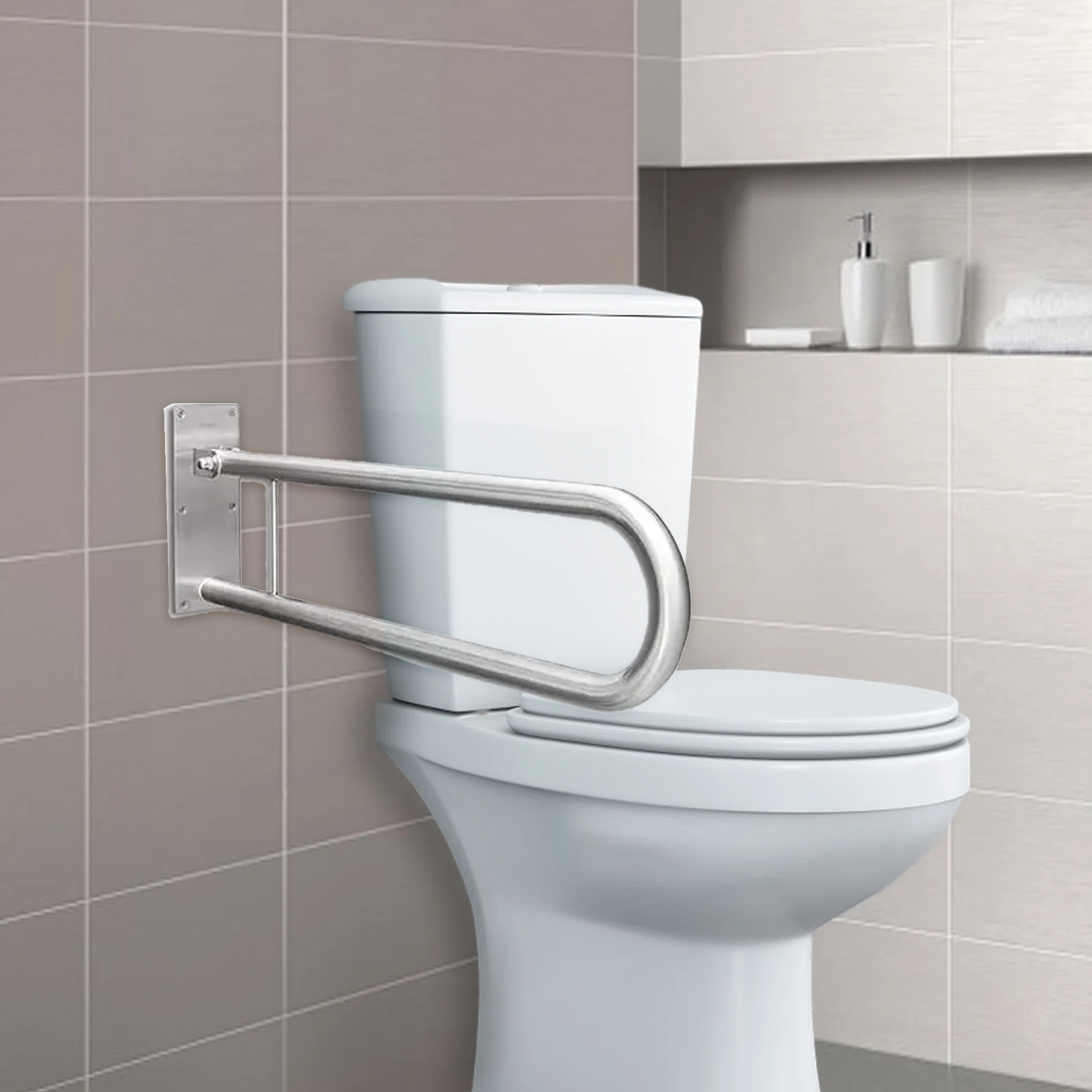 Tay vịn nhà vệ sinh cho người khuyết tật ATMOR BNH-9033P (bóng)