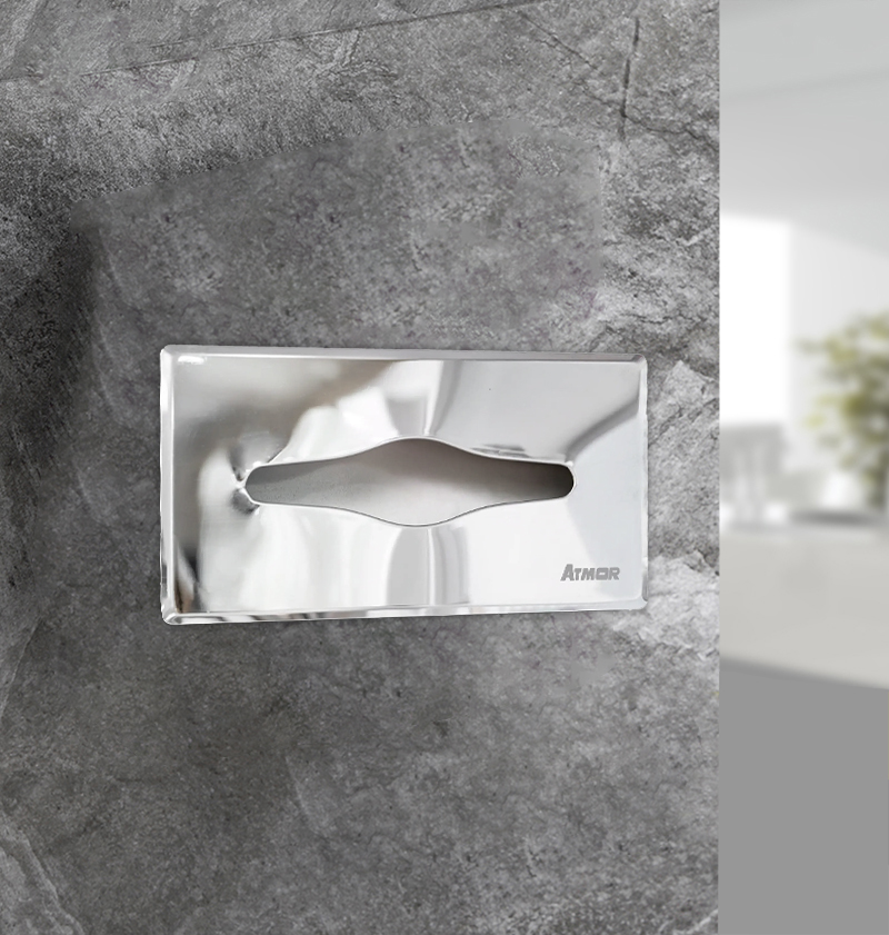 Hộp đựng giấy vệ sinh inox (âm tường) ATMOR TD-8304
