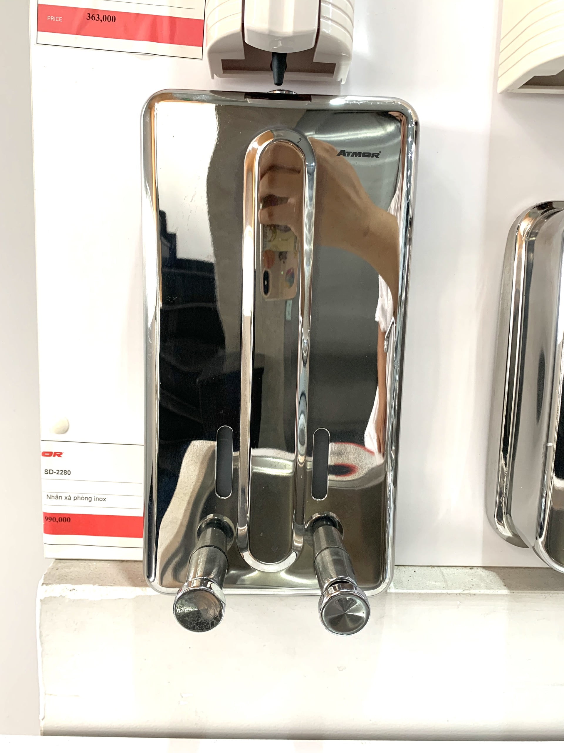 Hộp đựng xà phòng treo tường inox ATMOR SD-2280