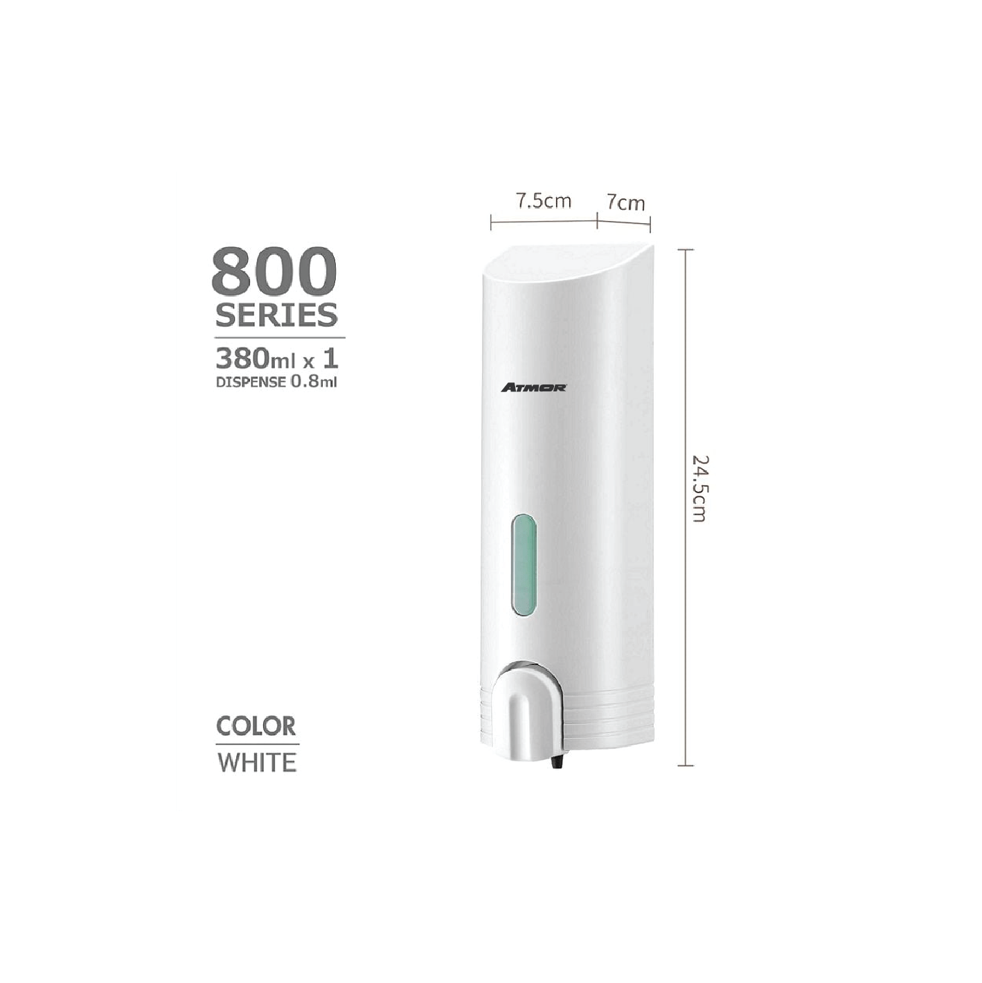 Hộp nhấn xà phòng (trắng-trụ) ATMOR DH-800-1