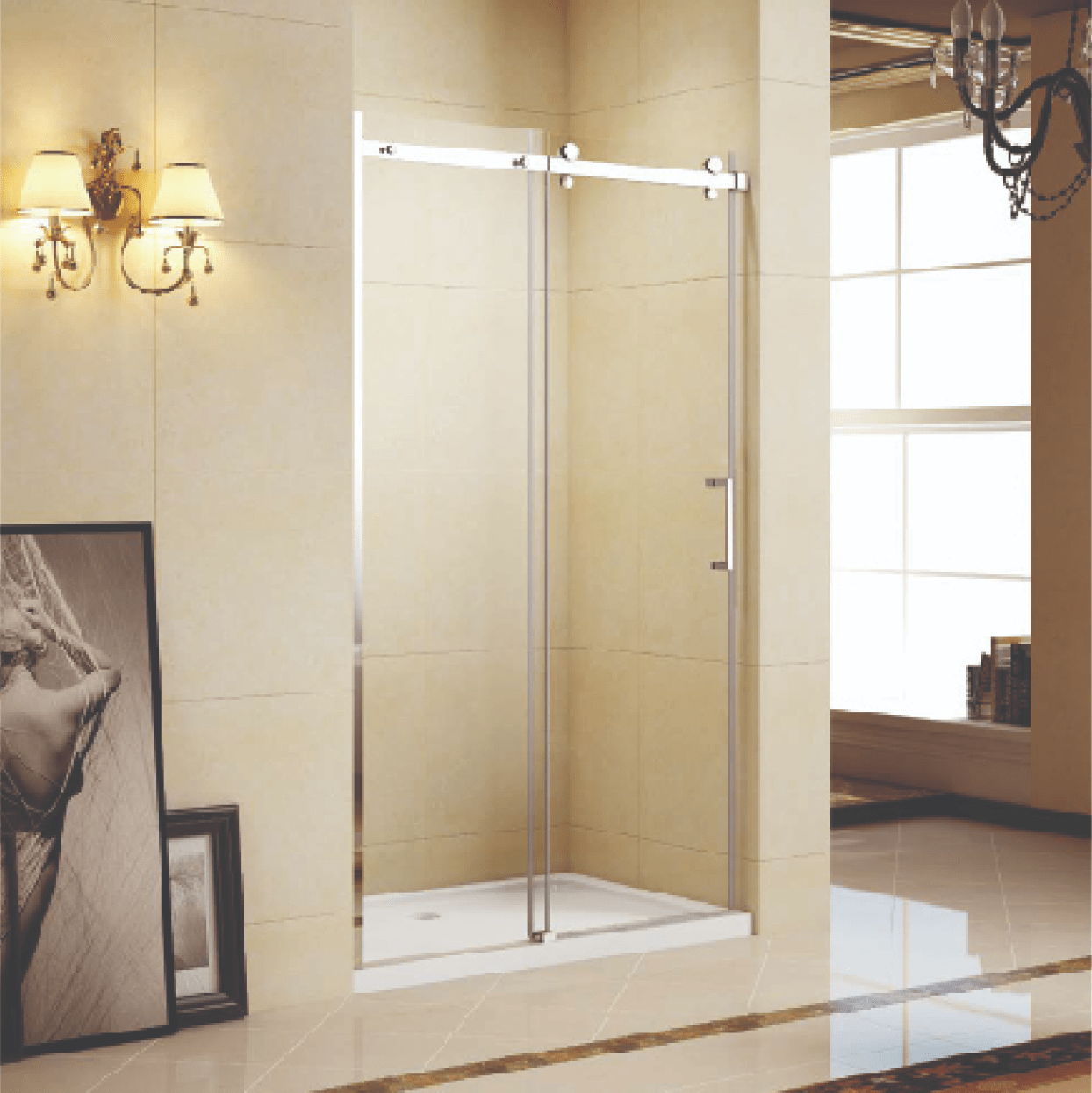 Vách kính phòng tắm (cửa lùa) MANHATTAN MO8121